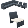 Siesta Monaco Extension Part - Anthracite with Cushion