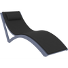 Siesta Slim Sun Lounger - Anthracite with Black Cushion and Pillow