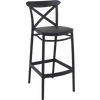 Siesta Cross Bar Stool 75cm (Dry Bar Height) - Black