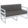 Siesta Mykonos Lounge Sofa - Silver Grey with Dark Grey Cushions
