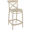 Siesta Cross Bar Stool 65cm (Counter Height) - Taupe