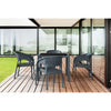 Siesta Bali Table/ Panama Arm Chair 4 Seat Package - Chocolate