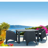 Siesta 3 Seat Patio Rattan Set with Aruba Arm Chairs