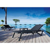 Siesta Pacific Sun Lounger/Ocean Side Table 4 Pc Package - Taupe