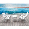 Siesta Artemis XL Lounge/Ocean Side Table 2 Seat Package - Silver Grey