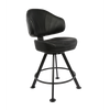 Bernard Gaming Stool Black Vinyl / 4 Leg Round Base - Black Gloss