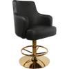 Francoise Gaming Stool Black Vinyl / 550DIA Disc Base Gold Gloss + Trendler Swivel (Extended warranty)