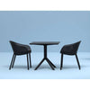 Siesta Sky Table 80/Sky Chair 2 Seat Package - Black
