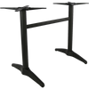 Durafurn Astoria Black Twin Table Base - For 1200x800 tops