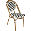 Durafurn Eiffel Chair - Natural Frame - Black/White Chevron