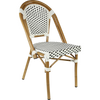 Durafurn Eiffel Chair - Natural Frame - White/Black Standard