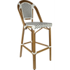 Durafurn Eiffel 750 Barstool -  Natural Frame - White/Black Standard