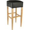 Durafurn Apollo Stool - Trojan Oak - Black Vinyl