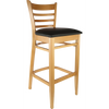 Durafurn Florence Barstool - Natural - Black Vinyl Seat (Black)