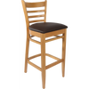 Durafurn Florence Barstool Natural - Chocolate Vinyl Seat