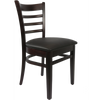 Durafurn Florence Chair - Chocolate - Black Vinyl Seat