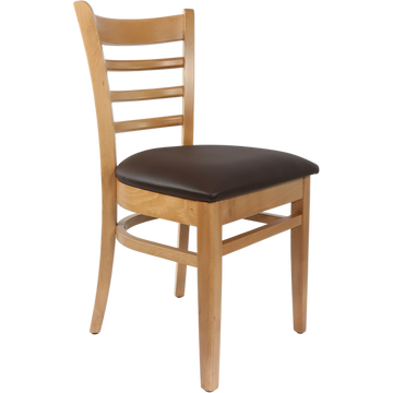 Natural / Chocolate Vinyl Seat