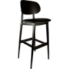 Durafurn Ban Barstool - Black Dolaro Vinyl Seat - Wenge H Frame
