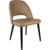 Durafurn Semifreddo Chair - Black Legs/Taupe Vinyl