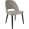Durafurn Semifreddo Chair - Black Legs/Taupe Woven Fabric