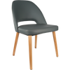 Durafurn Semifreddo Chair - Trojan Oak Legs/Anthracite Vinyl
