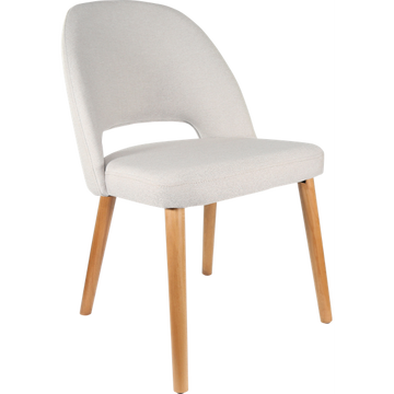 Light Grey Fabric / Trojan Oak