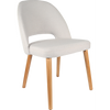 Durafurn Semifreddo Chair - Trojan Oak Legs/ Light Grey Woven Fabric