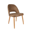 Durafurn Semifreddo Chair - Trojan Oak Legs/Mocha Fabric