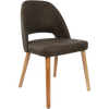 Durafurn Semifreddo Chair - Trojan Oak Legs/Charcoal Fabric