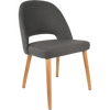 Durafurn Semifreddo Chair - Trojan Oak Legs/Anthracite Woven Fabric