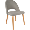 Durafurn Semifreddo Chair - Trojan Oak Legs/Taupe Woven Fabric
