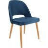 Durafurn Semifreddo Chair - Trojan Oak Legs/Denim Velvet