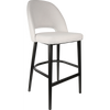 Durafurn Semifreddo Stool - Black Legs/ Light Grey Woven Fabric