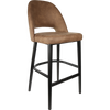 Durafurn Semifreddo Stool - Black Legs/Mocha Fabric