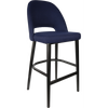 Durafurn Semifreddo Stool - Black Legs/Navy Woven Fabric