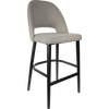 Durafurn Semifreddo Stool - Black Legs/Taupe Woven Fabric