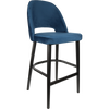 Durafurn Semifreddo Stool - Black Legs/Denim Velvet