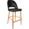 Durafurn Semifreddo Stool - Trojan Oak Legs/Black Vinyl