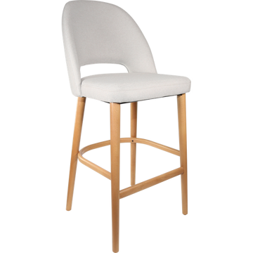 Light Grey Fabric / Trojan Oak
