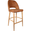 Durafurn Semifreddo Stool - Trojan Oak Legs/Tan Fabric