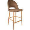Durafurn Semifreddo Stool - Trojan Oak Legs/Mocha Fabric