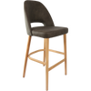 Durafurn Semifreddo Stool - Trojan Oak Legs/Charcoal Fabric