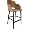 Durafurn Sorbet Stool - Black Legs/Mocha Premium Vinyl