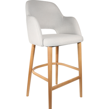 Light Grey Fabric / Trojan Oak