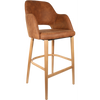 Durafurn Sorbet Stool - Trojan Oak Legs/Tan Premium Vinyl