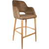 Durafurn Sorbet Stool - Trojan Oak Legs/Mocha Premium Vinyl