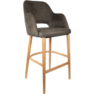 Charcoal Fabric / Trojan Oak