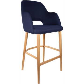 Navy Fabric / Trojan Oak