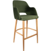 Durafurn Sorbet Stool - Trojan Oak Legs/Avocado Velvet