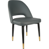 Durafurn Semifreddo Chair - Black Metal 450h Legs/Anthracite Vinyl